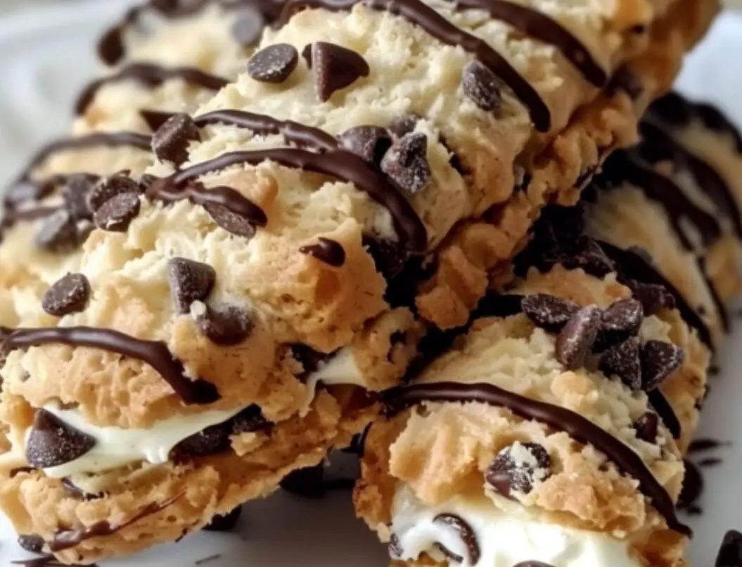 Chocolate Chip Cannoli Pizzelle