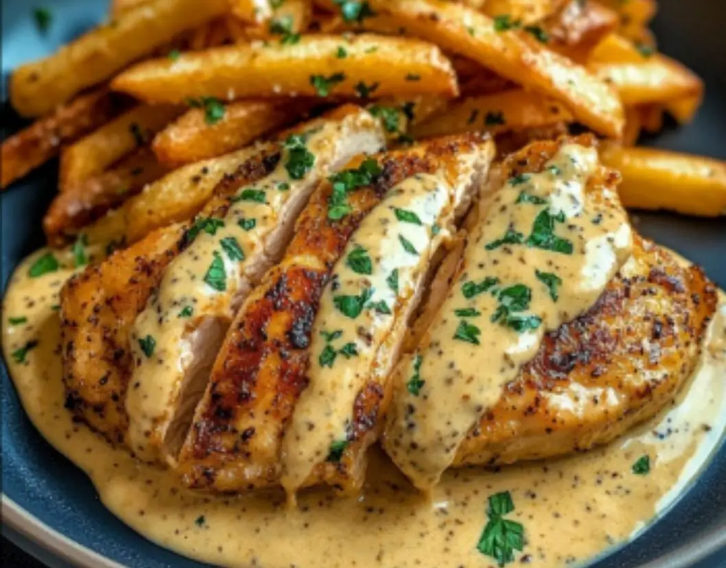 Grilled Chicken with Creamy Garlic Sauce