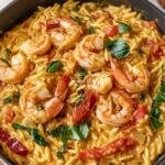 Creamy Garlic Shrimp Orzo