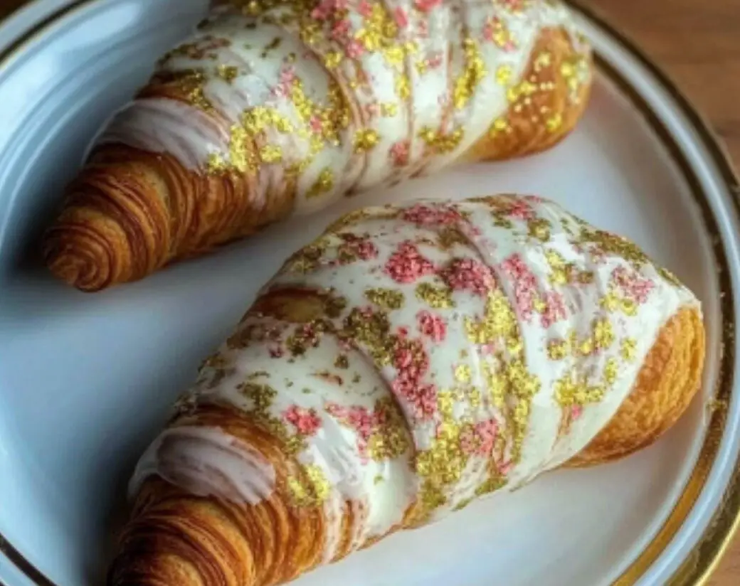 Luxury Gold-Dusted Croissants