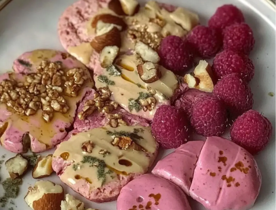 Raspberry Almond Meringue Bites