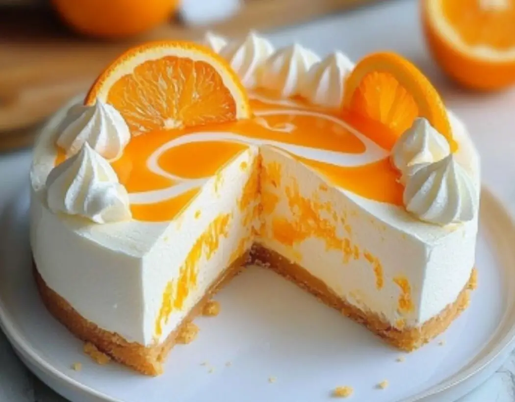 No-Bake Orange Creamsicle Cheesecake