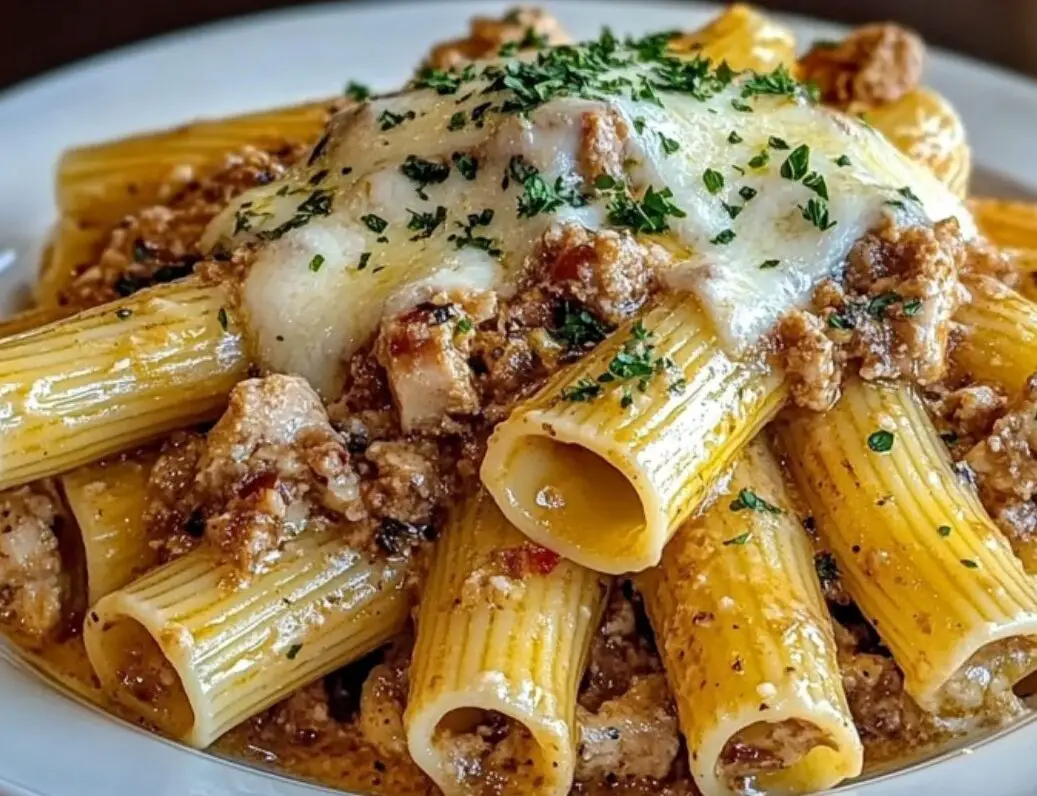 Cheesy Baked Rigatoni Pasta