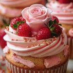 Strawberry Rose Cupcakes