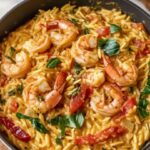 Creamy Garlic Shrimp Orzo