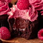 Raspberry Chocolate Lava Cupcakes