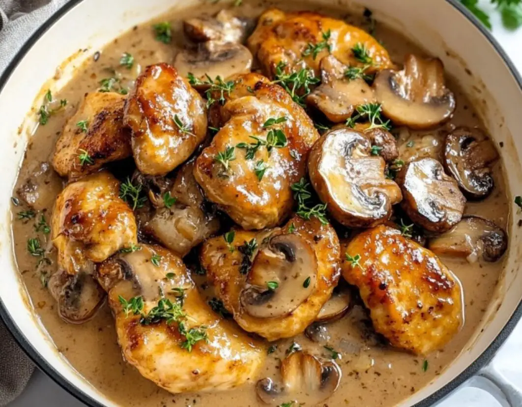 Creamy Garlic Mushroom Chicken