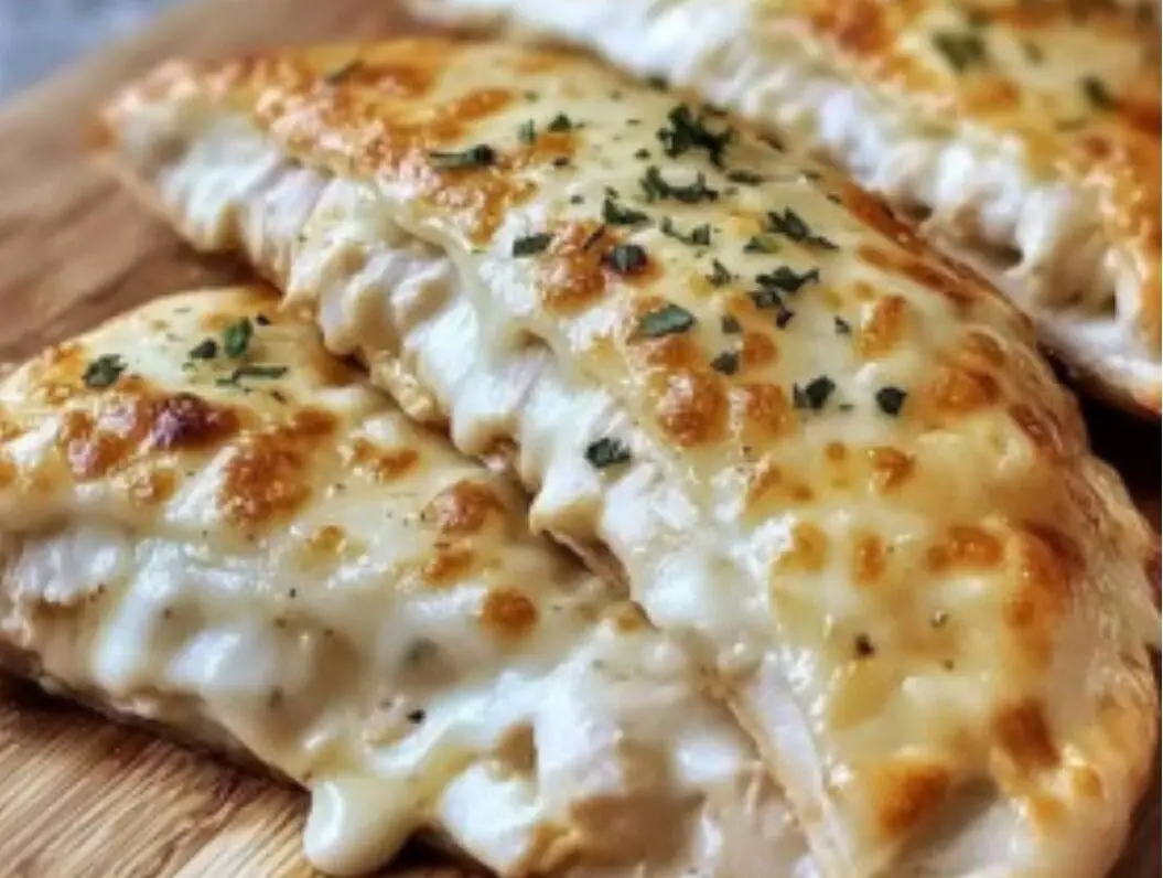 Cheesy Chicken Stuffed Naan