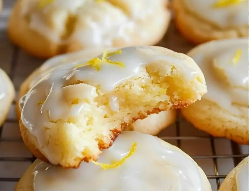 Soft Lemon Glazed Cookies