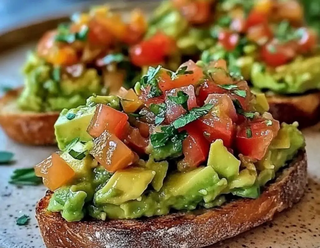 Smashed Avocado Bruschetta