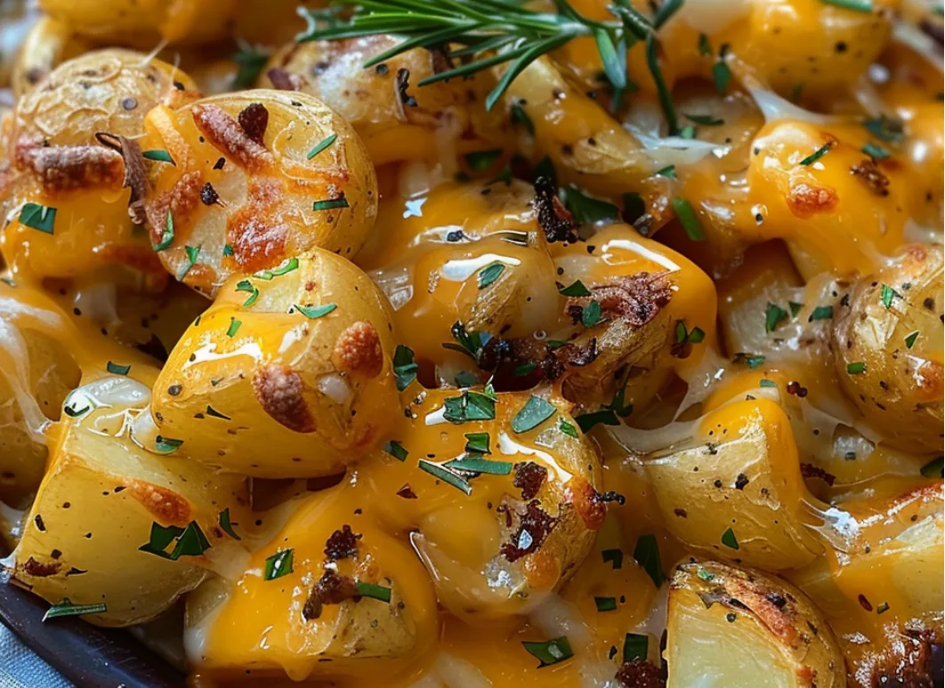 Cheesy Roasted Baby Potatoes
