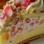 Strawberry Swirl Cheesecake Pie