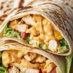 Grilled Chicken Wrap with Spicy Sauce