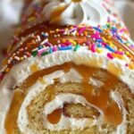 Caramel Sprinkle Cake Roll