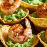 Spicy Shrimp Guacamole Bites