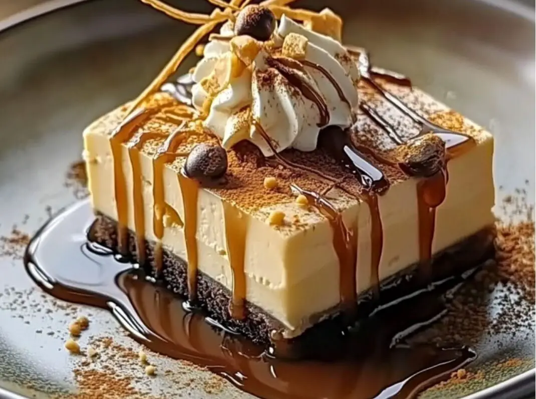 Caramel Mocha Cheesecake Bars