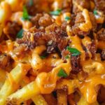 Loaded Cheese Fries with Spicy Sauce