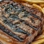 Grilled Ribeye Steak with Fries