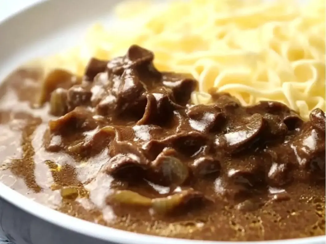 Beef Stroganoff with Egg Noodles