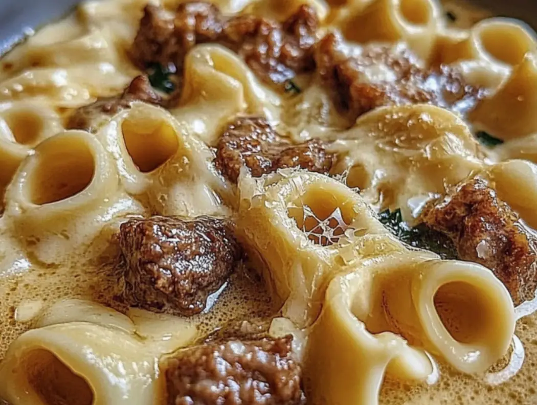 Creamy Beef Pasta with Rigatoni