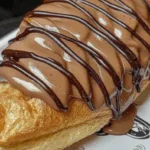 Chocolate Drizzled Croissant
