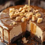 Salted Caramel Cookie Crumble Cheesecake