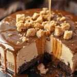 Salted Caramel Cookie Crumble Cheesecake