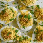 Eggs on a White Ceramic Platter