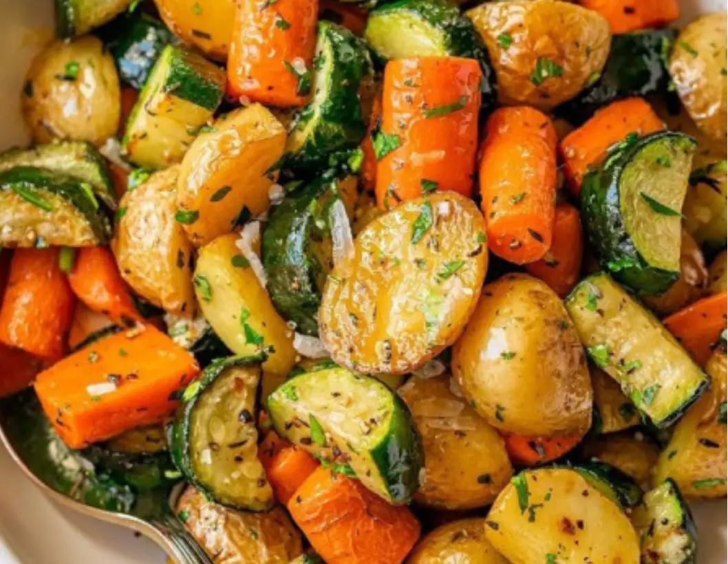 Roasted Vegetables Medley with Garlic and Herbs