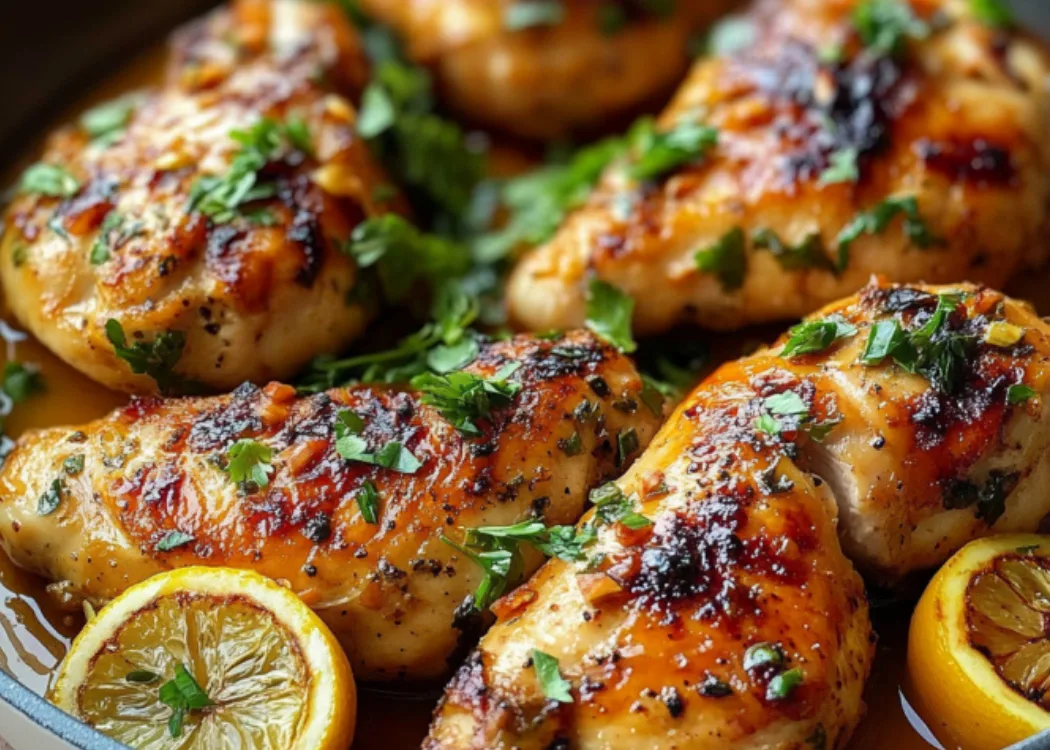 Glazed Lemon Herb Chicken Breasts