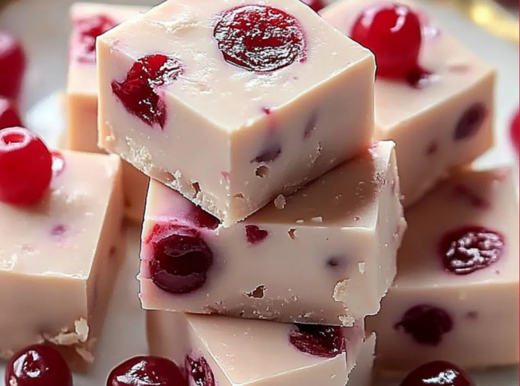 Maraschino Cherry Fudge