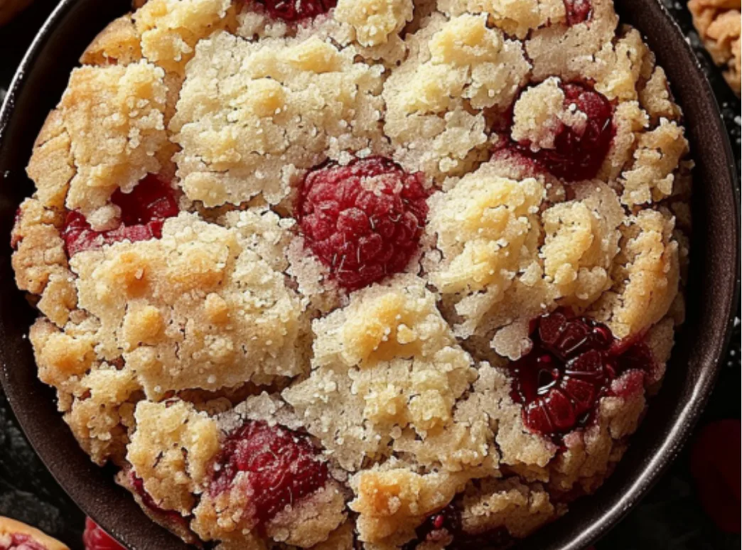 Raspberry Crinkle Cookies