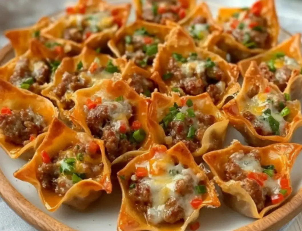 Sausage Wonton Cups