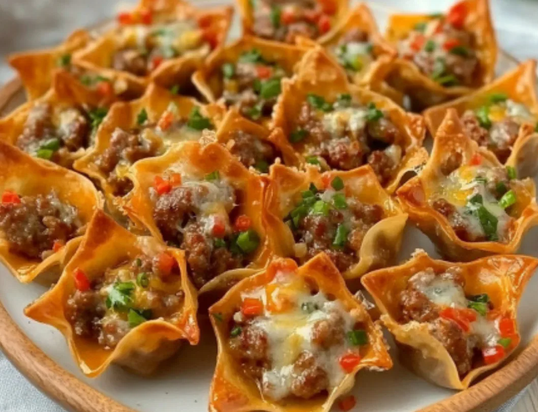 Sausage Wonton Cups