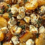 Crispy Roasted Potatoes with Feta and Herbs