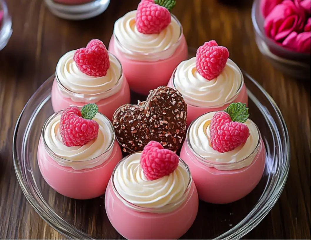 Pink Raspberry Mousse Cups