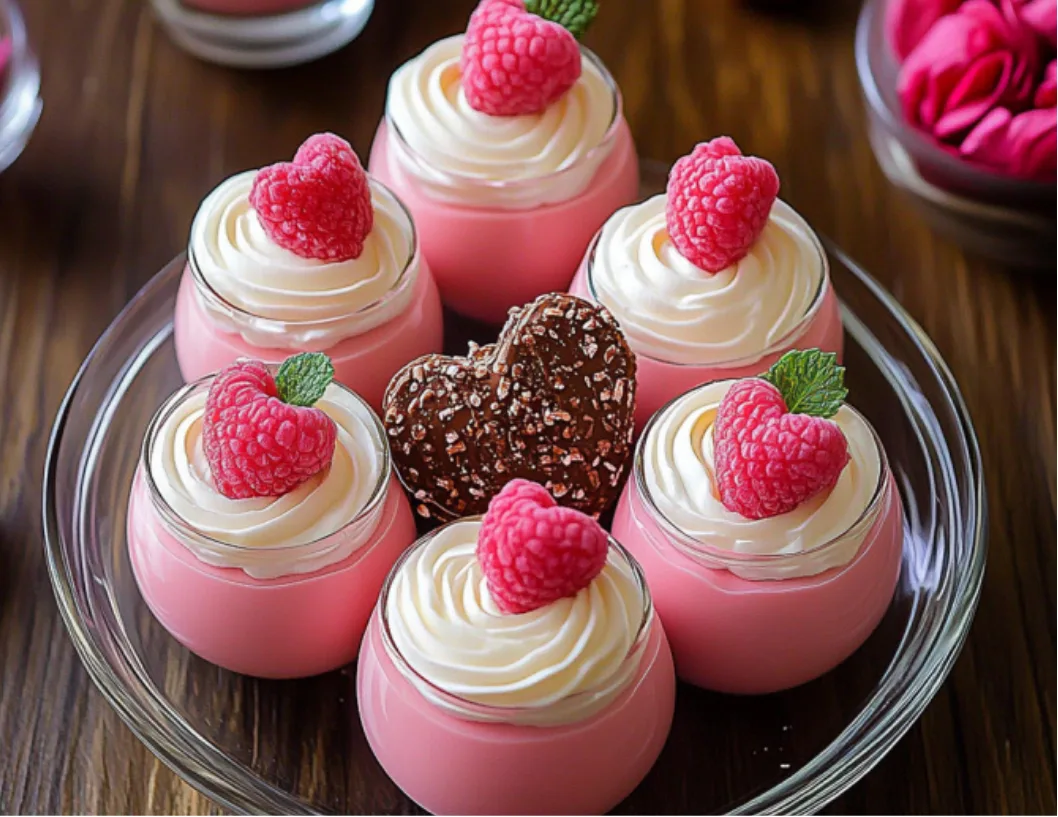 Pink Raspberry Mousse Cups
