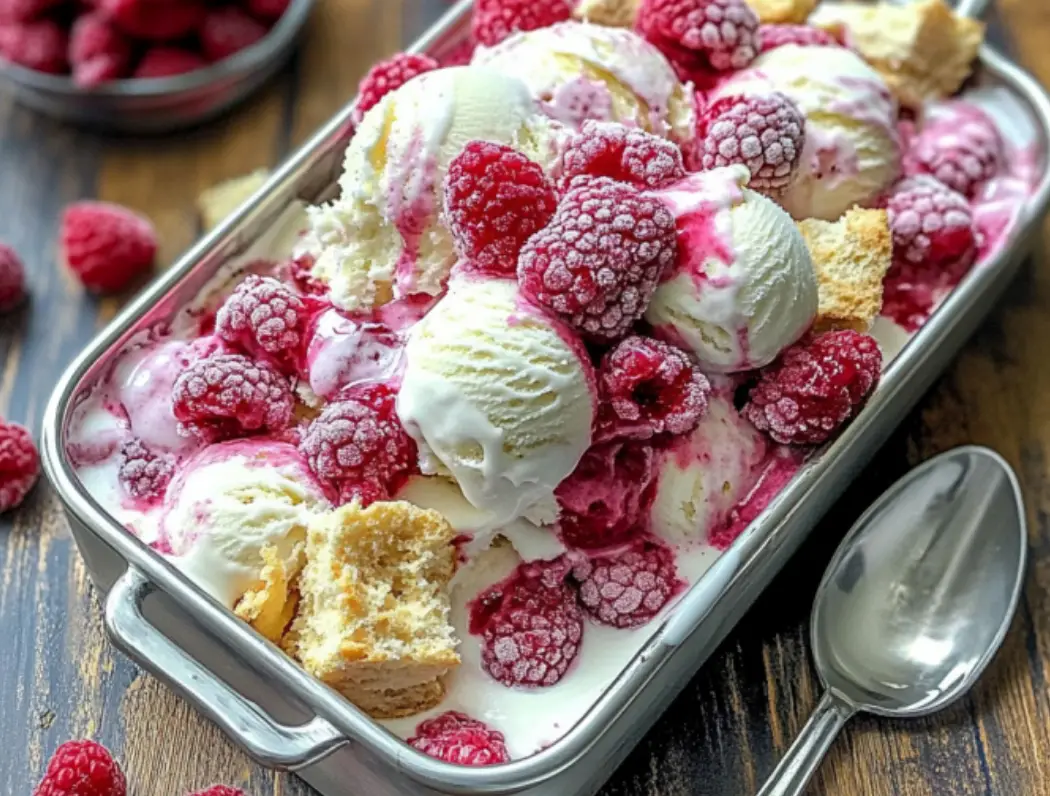 Raspberry Shortcake Ice Cream