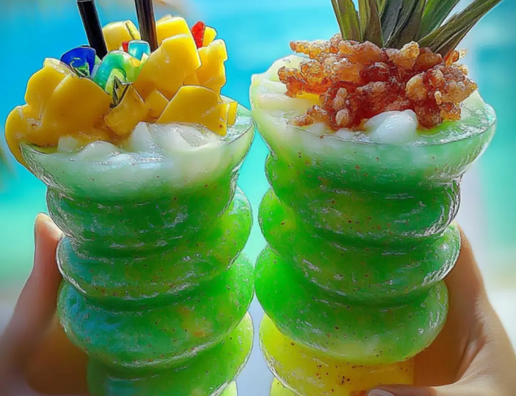 Green & Yellow Tropical Drink