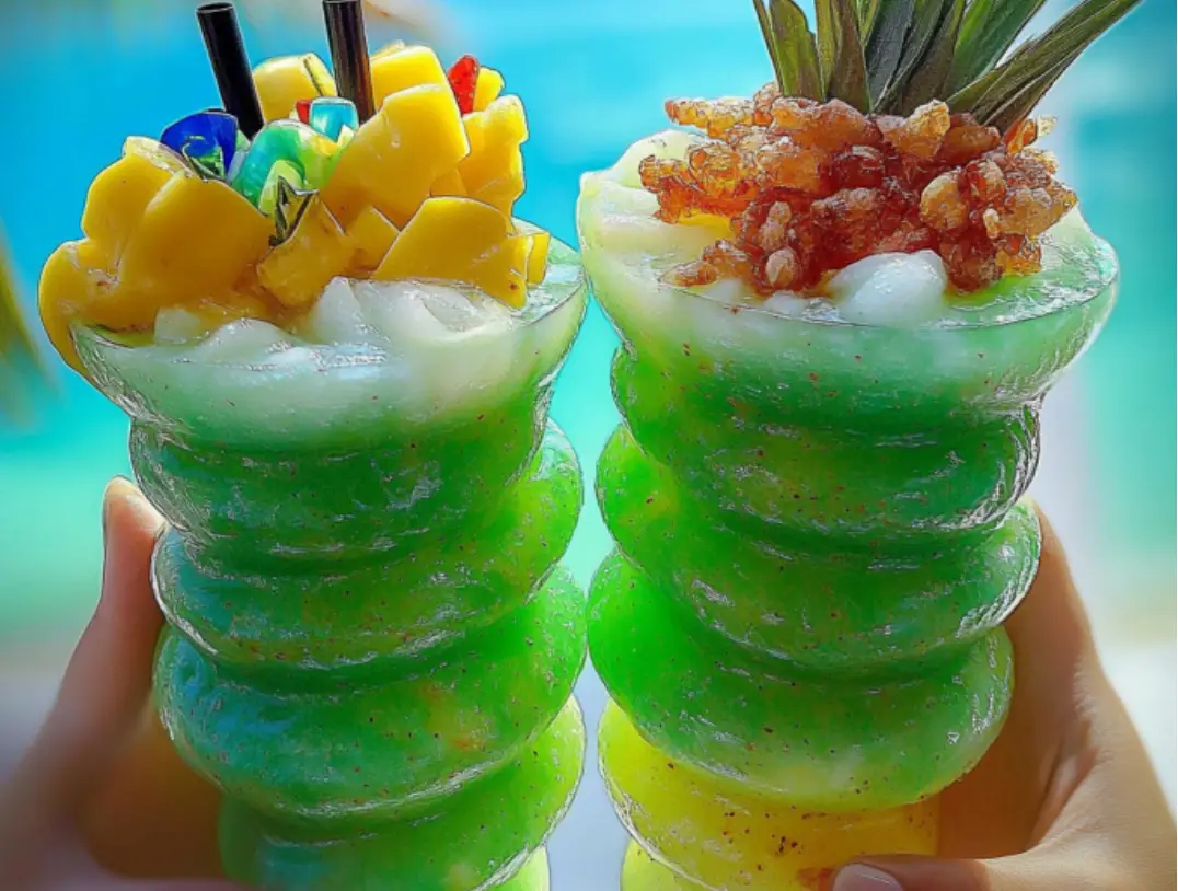 Green & Yellow Tropical Drink