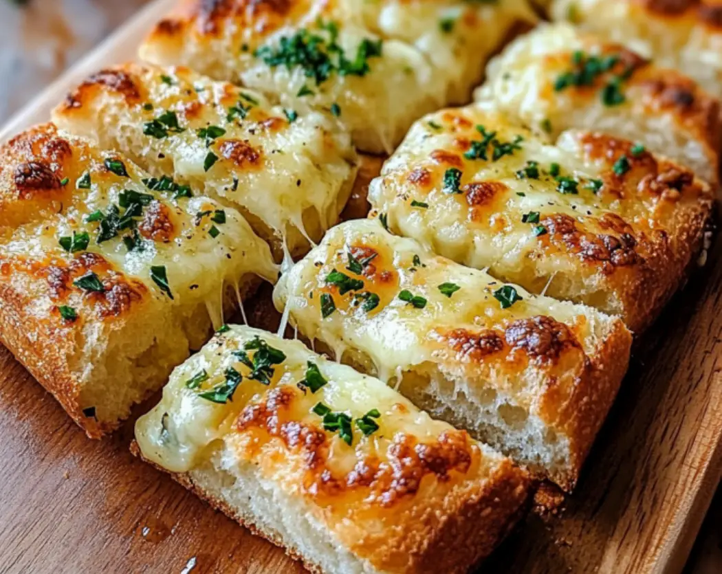 Cheesy Garlic Bread Squares