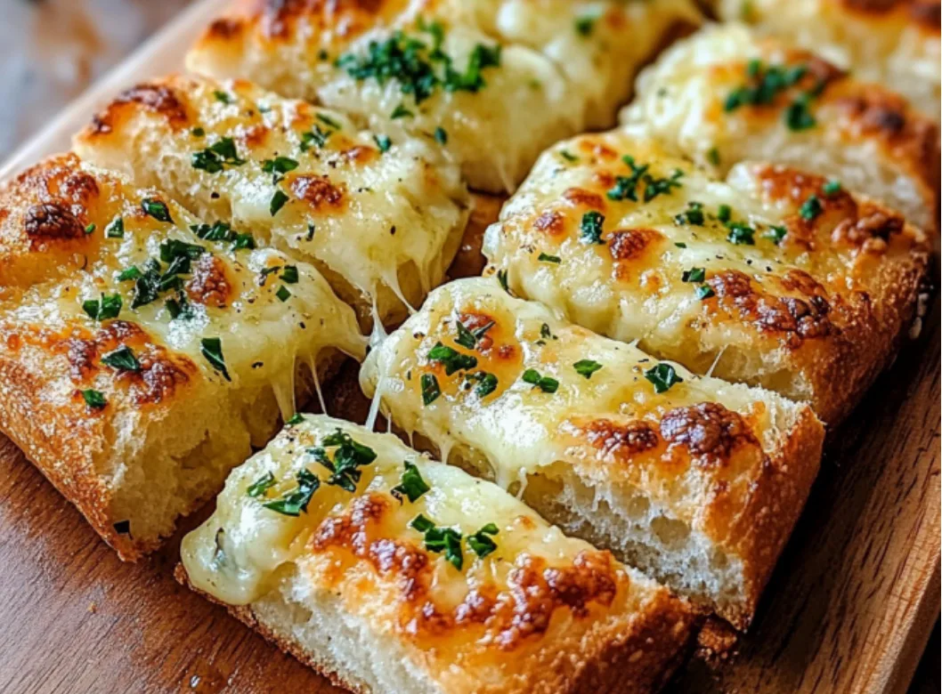 Cheesy Garlic Bread Squares