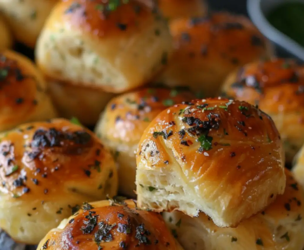 Soft Garlic Herb Dinner Rolls