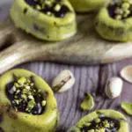 Matcha Pistachio Cakes with Chocolate Ganache