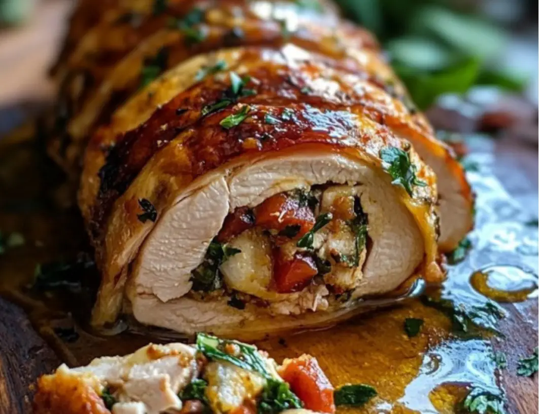 Herb-Stuffed Chicken Breast Roast