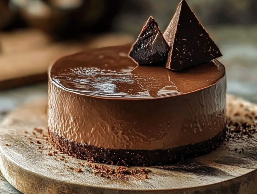 Silky Dark Chocolate Mousse Cake