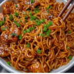 Sticky Garlic Chicken Noodles