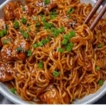 Sticky Garlic Chicken Noodles