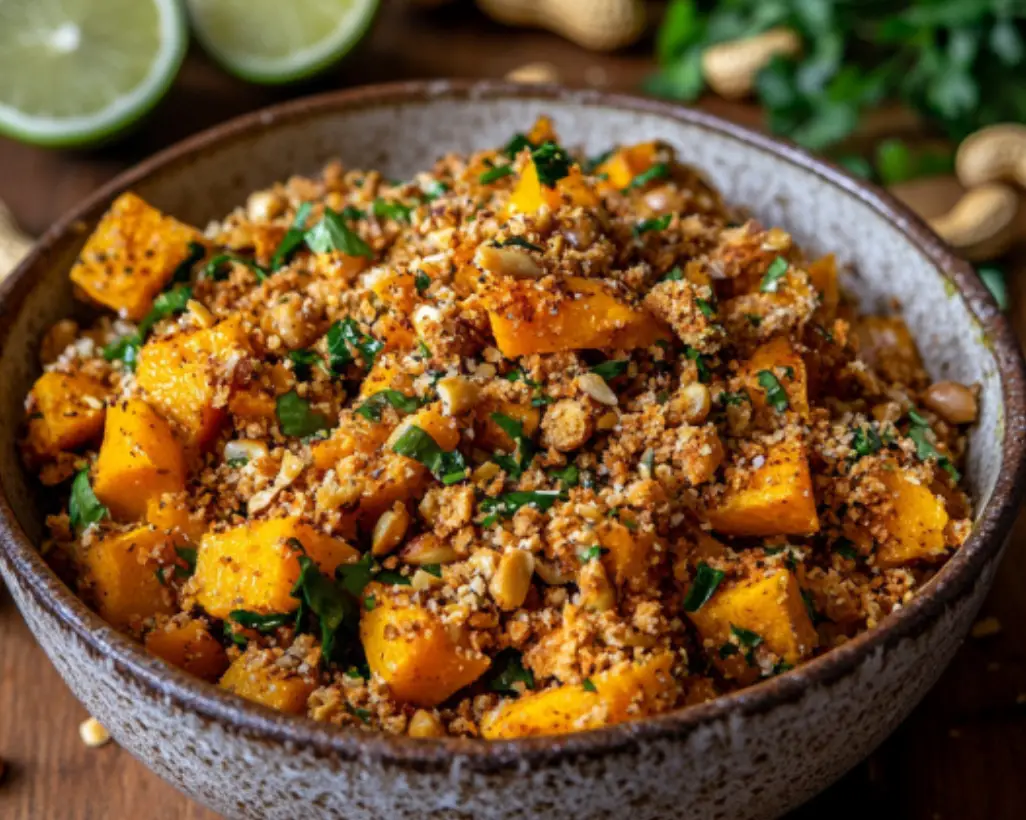 Roasted Butternut Squash Salad with Herbs and Nuts