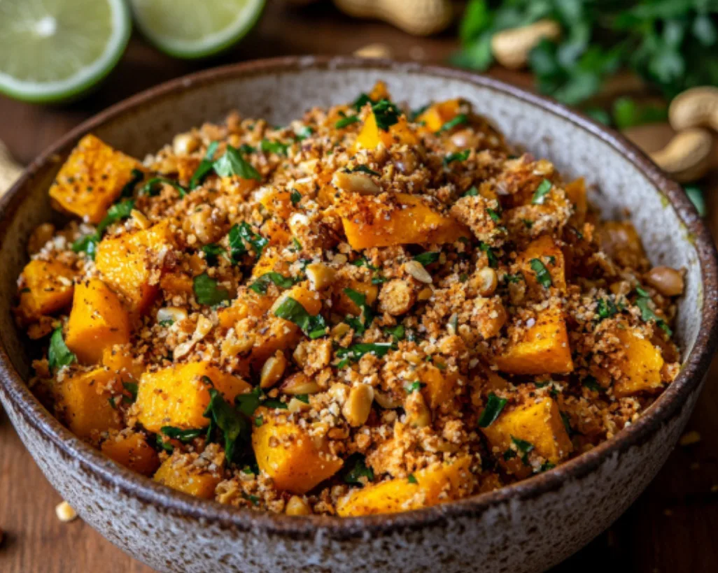 Roasted Butternut Squash Salad with Herbs and Nuts